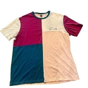 Shein Short Sleeve Color Block T-Shirt - Mens Size Large